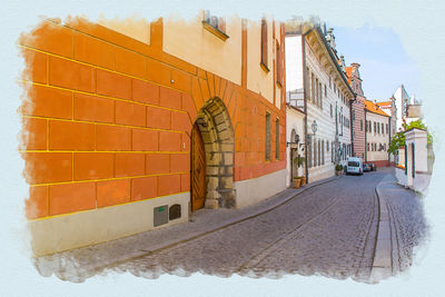 Street amidst buildings in city