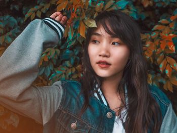 Portrait of a girl looking away