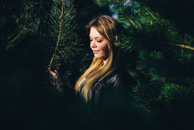 Portrait of beautiful woman