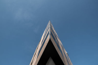 Low angle view of christmas tree against sky