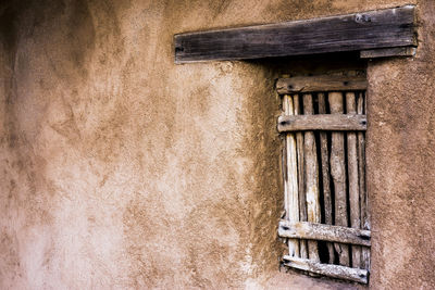 Close-up of wooden door