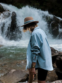 Hiking in mountains