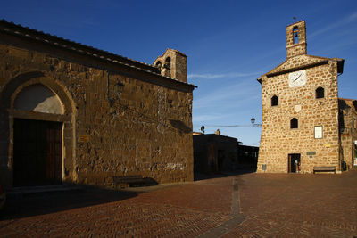 Old building against blue sky