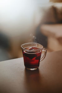 Close-up of drink on table