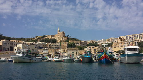 Boats in sea