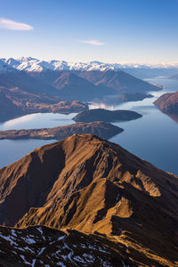 Scenic view of snowcapped mountains