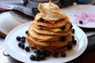 Close-up of cake in plate
