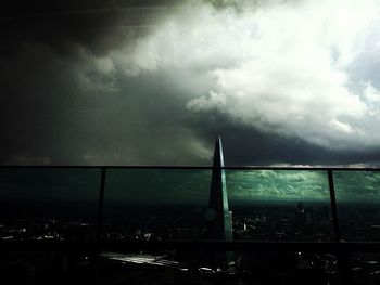 Building against cloudy sky