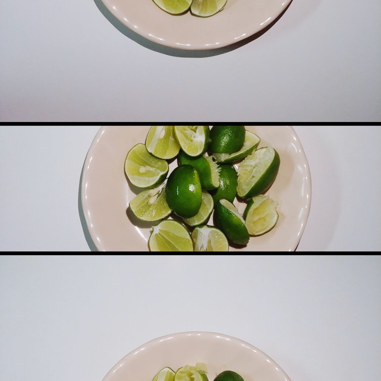 DIRECTLY ABOVE SHOT OF FRUIT SALAD IN GLASS