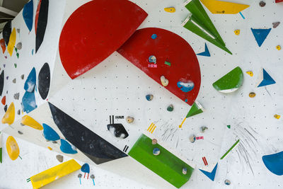 Full frame shot of climbing wall