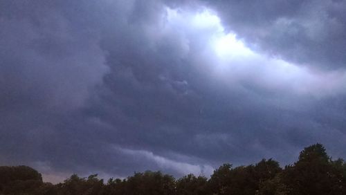 Low angle view of storm clouds in sky