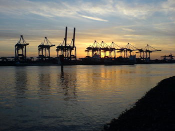 Cranes at commercial dock