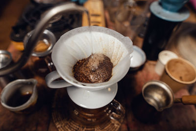 Barista pouring