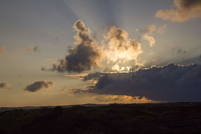 Low angle view of sky during sunset