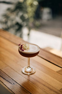 Close-up of drink on table