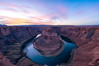 Rock formations at sunset