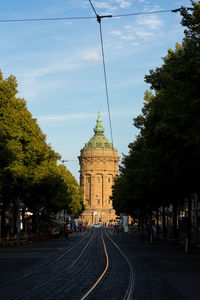 View of city street against sky