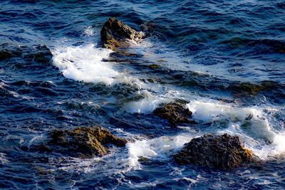 Scenic view of sea waves