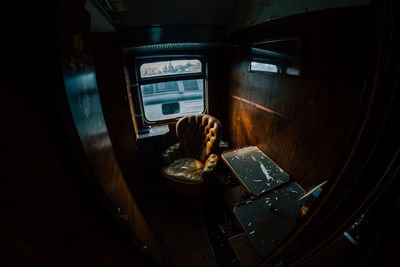 Interior of train