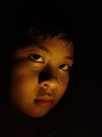 Close-up portrait of cute boy