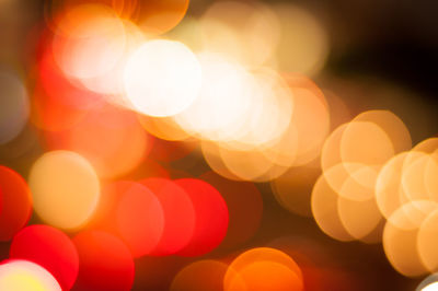 Defocused image of illuminated lights