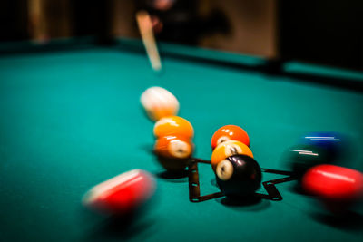 Close-up of balls on table