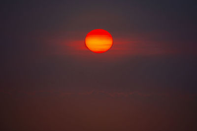 Scenic view of dramatic sky during sunset