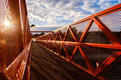 Low angle view of bridge against sky