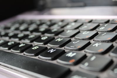 Close-up of computer keyboard