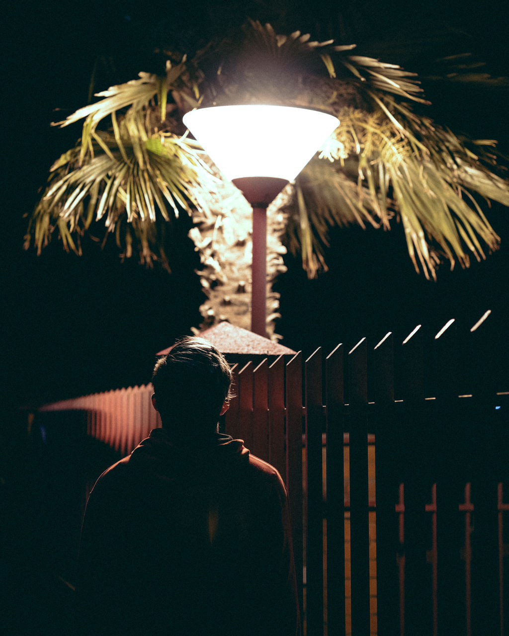 illuminated, night, one person, light, lighting equipment, fireworks, nature, lighting, darkness, standing, clothing, person, glowing, outdoors, men, adult, sky, light fixture