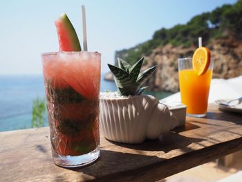 Close-up of drink on table