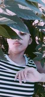 Close-up portrait of teenage girl