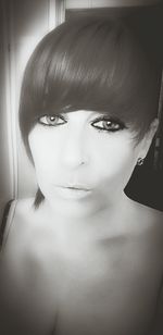 Close-up portrait of young woman