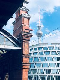 Low angle view of buildings against sky