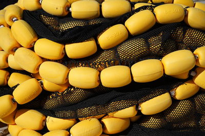 Full frame shot of eggs in market