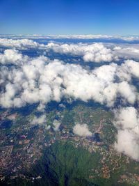 High angle view of landscape against sky