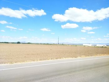 Scenic view of road against sky