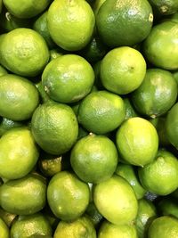 Full frame shot of lemons in market