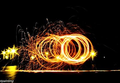 Light trails at night