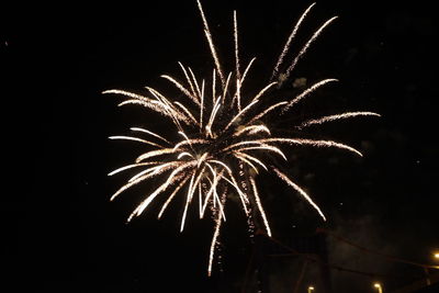 Low angle view of firework display