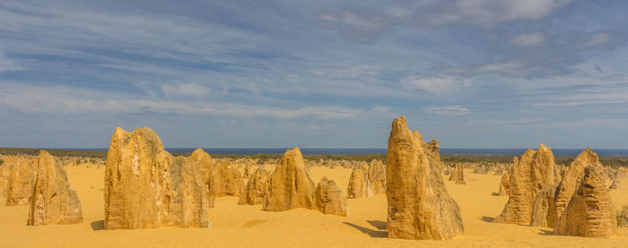 Panoramic view of beach against sky