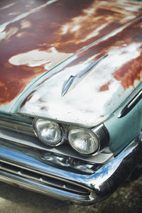 Close-up of vintage car