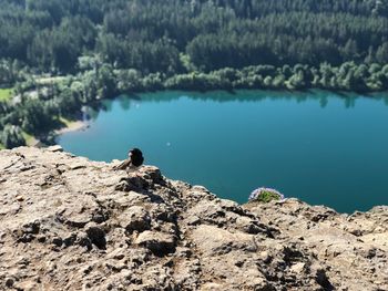 Scenic view of lake against mountain