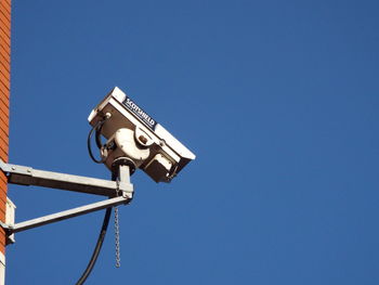 Low angle view of clear blue sky