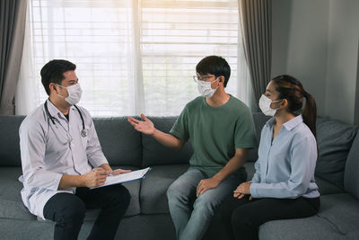 Friends sitting in a room