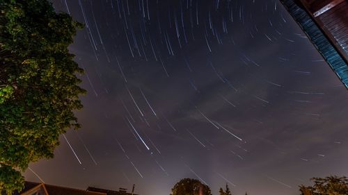 Low angle view of stars in sky at night