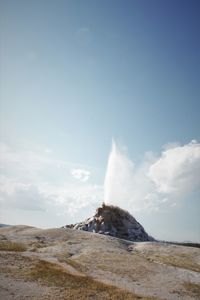 Scenic view of rocky mountain against sky