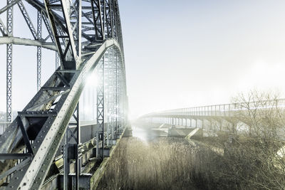 Bridge over river against sky