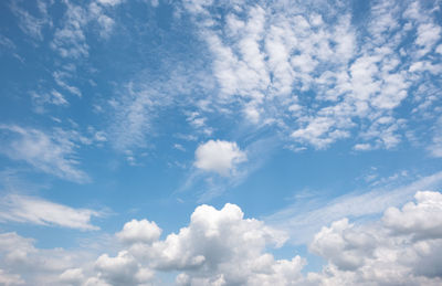 Low angle view of clouds in sky