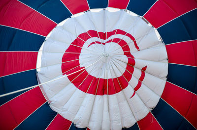 Directly below shot of hot air balloon